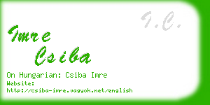 imre csiba business card